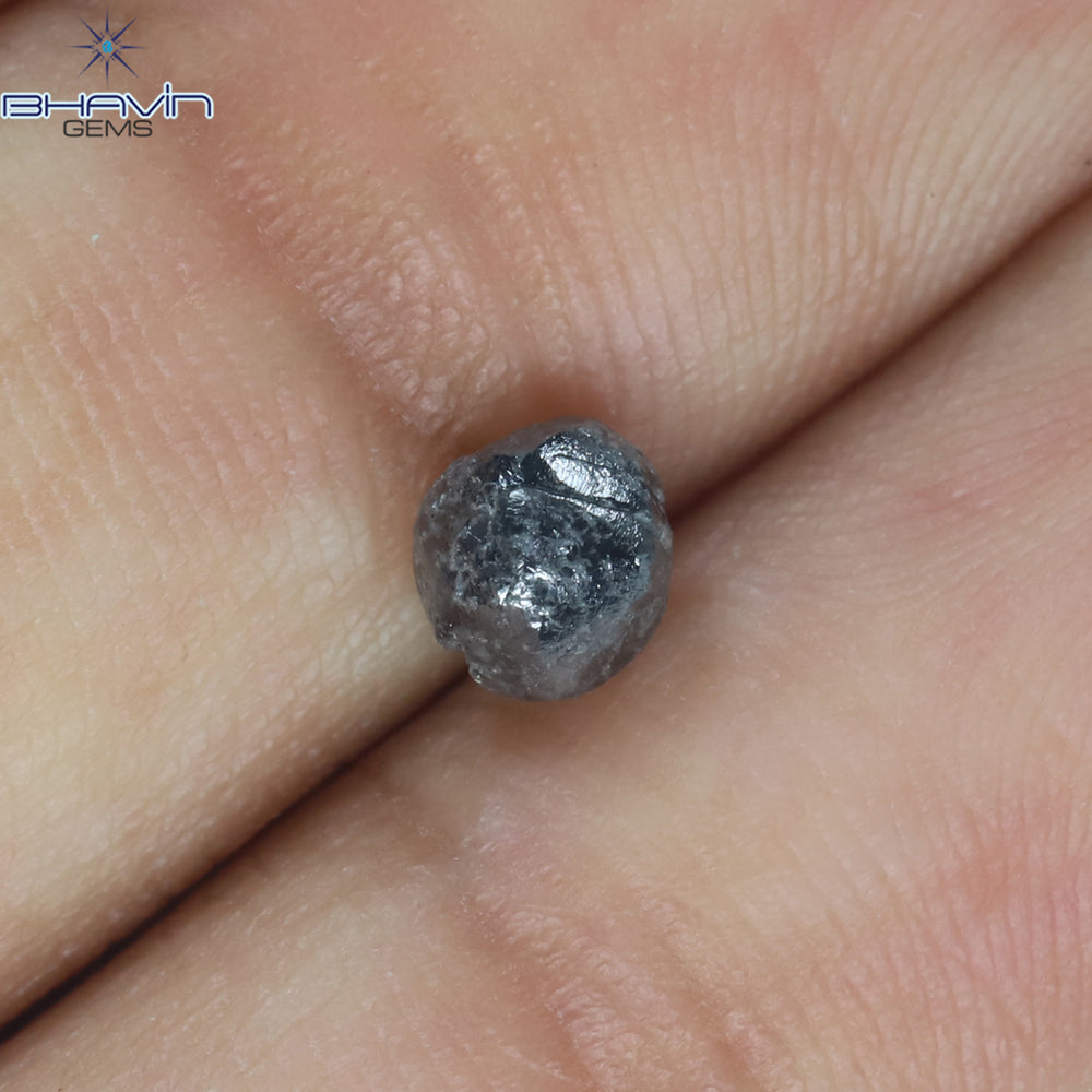 0.79 CT ラフシェイプ ナチュラル ダイヤモンド グレー カラー I3 クラリティ (6.28 MM)