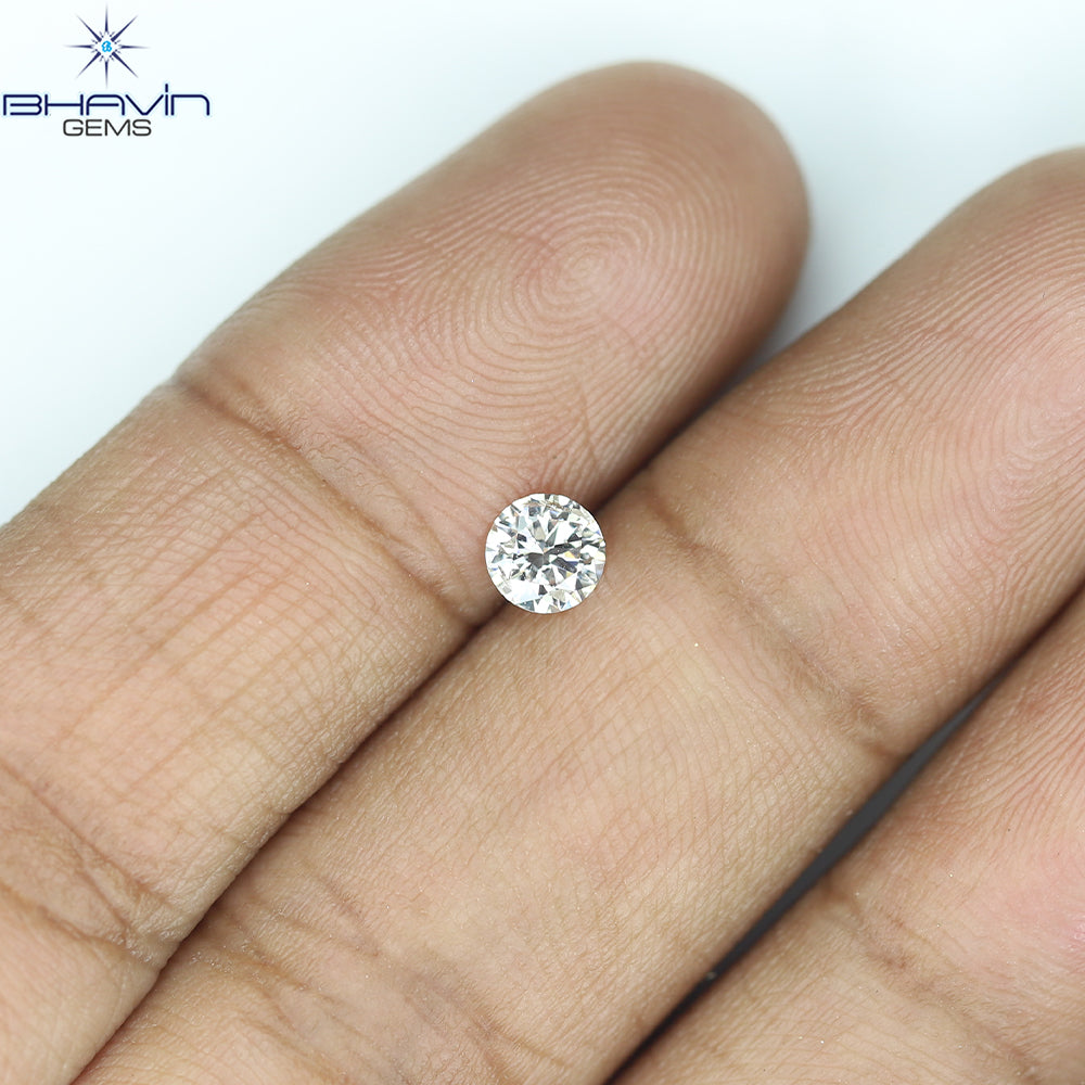 0.18 CT ラウンド ローズ カット シェイプ 天然ダイヤモンド ピンク色 I2 クラリティ (3.86 MM)
