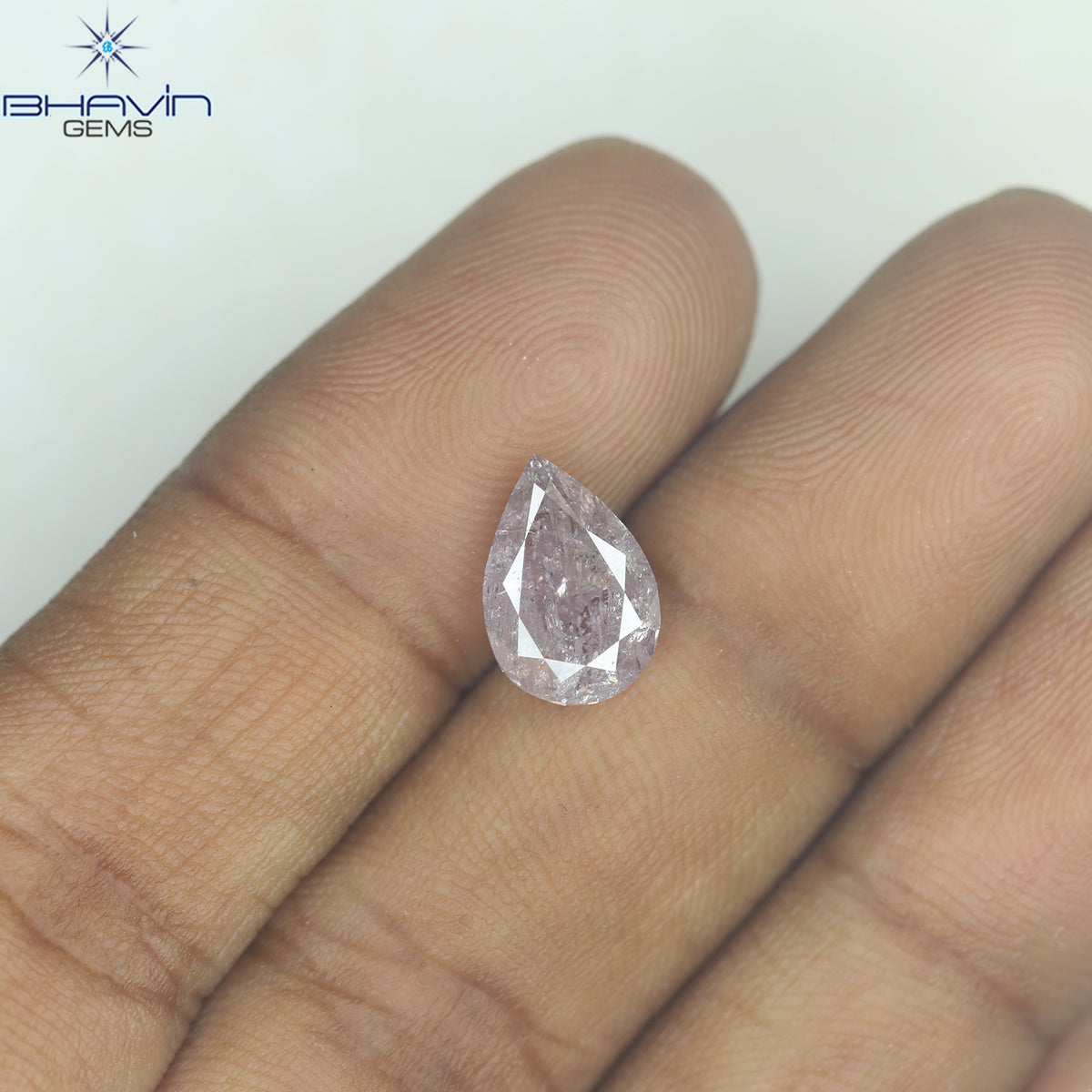 2.34 CT ペアシェイプ 天然ダイヤモンド ピンクカラー I3 クラリティ (9.84 MM)