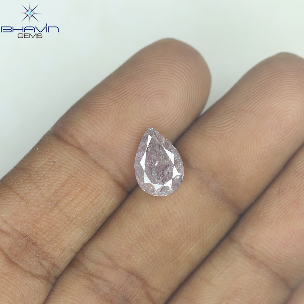 2.34 CT Pear Shape Natural Diamond Pink Color I3 Clarity (9.84 MM)