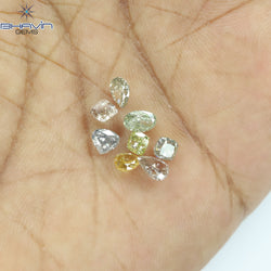 2.08 CT/8 Pcs Natural Mix Diamond Mix Fancy Color Clarity I1 (5.03 MM)