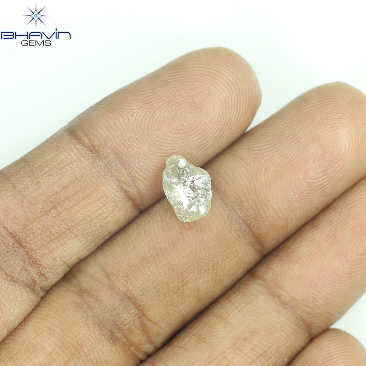 1.57 CT Natural Rough Diamond Yellow Color Clarity VS (5.75 MM)