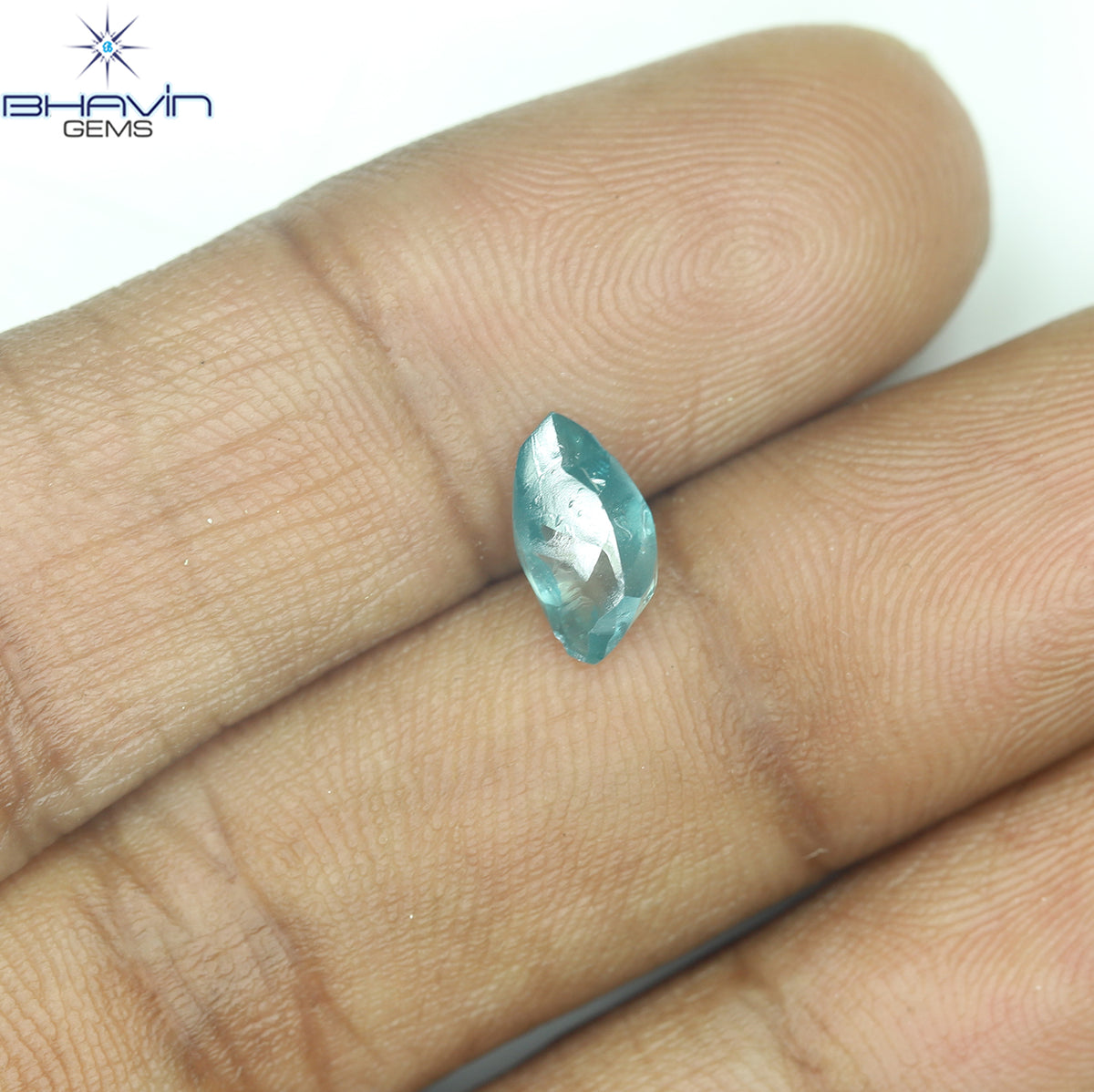 1.04 CT Natural Rough Diamond Enhanced Blue Color Clarity VS (8.32 MM)