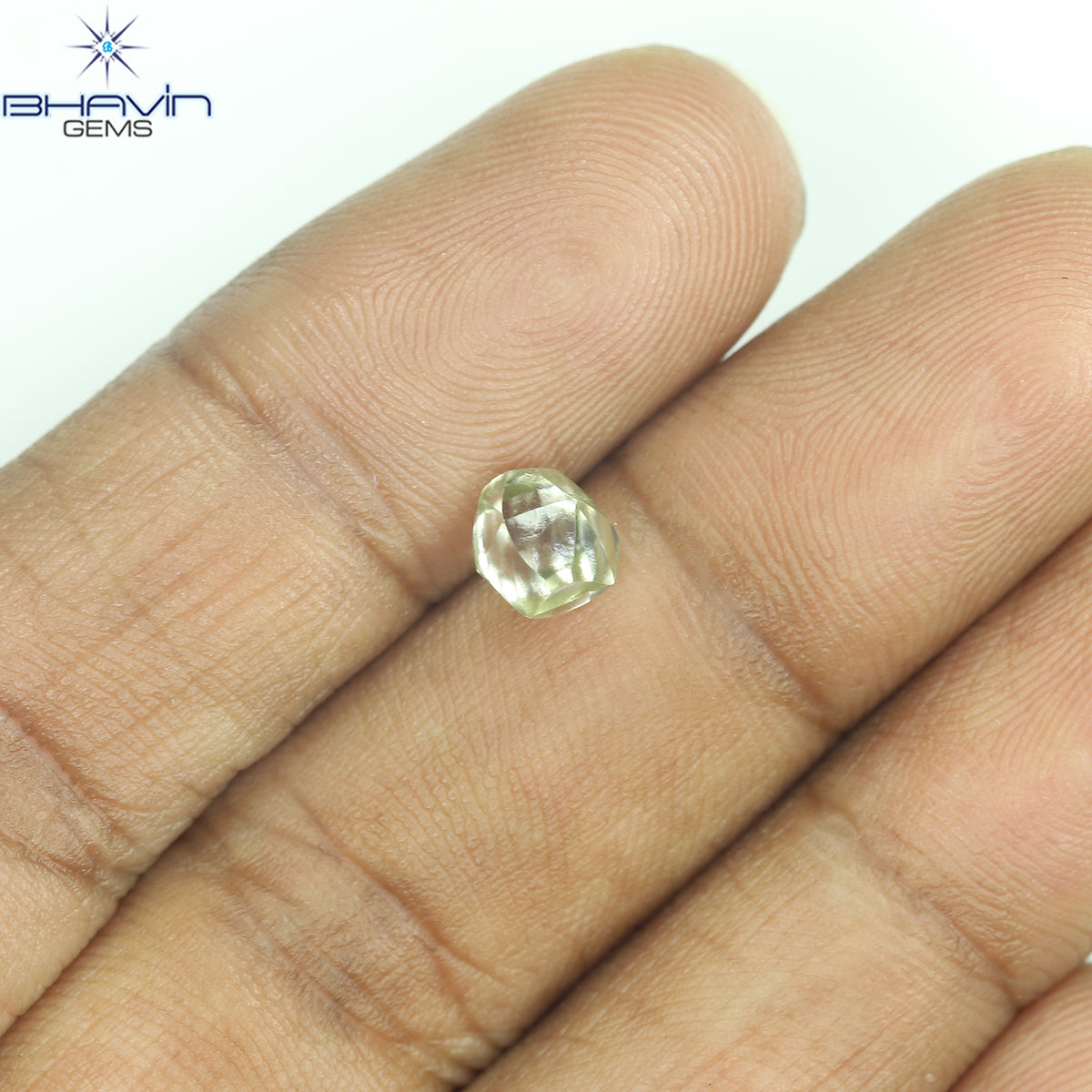 1.17 CT Natural Rough Diamond Green Color Clarity VS (6.24 MM)