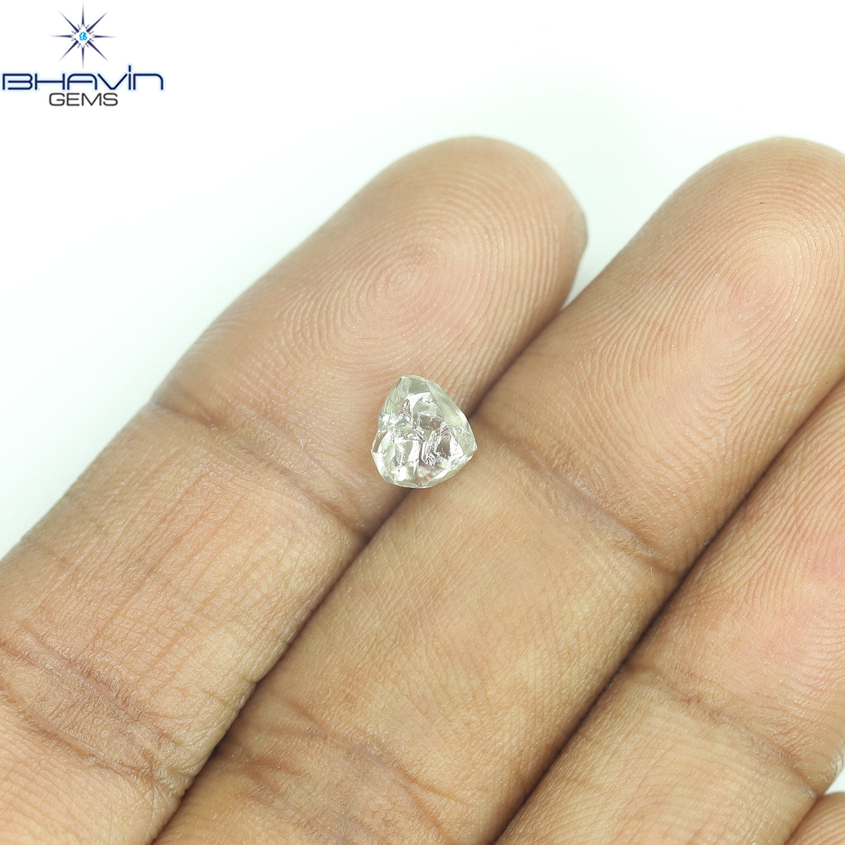 0.92 CT Natural Rough Diamond Grey Color Clarity VS (5.95 MM)