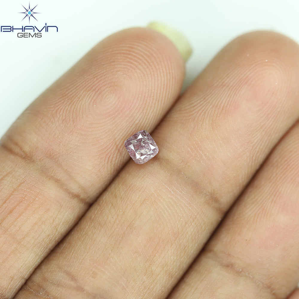0.39 CT Radiant Diamond Natural Pink Color I3 Clarity (3.71 MM)