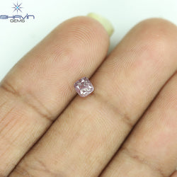 0.39 CT Radiant Diamond Natural Pink Color I3 Clarity (3.71 MM)