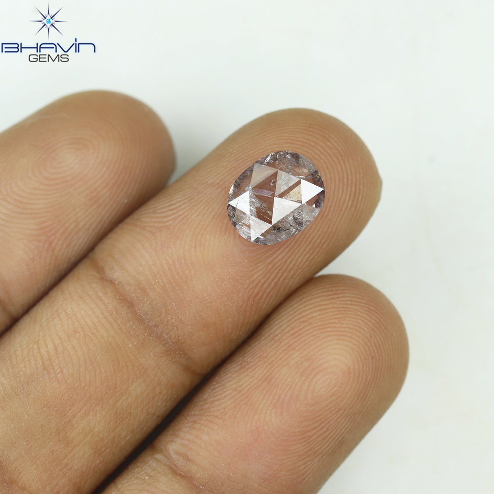 1.15 CT Oval Shape Natural Diamond Pink Color I2 Clarity (8.30 MM)