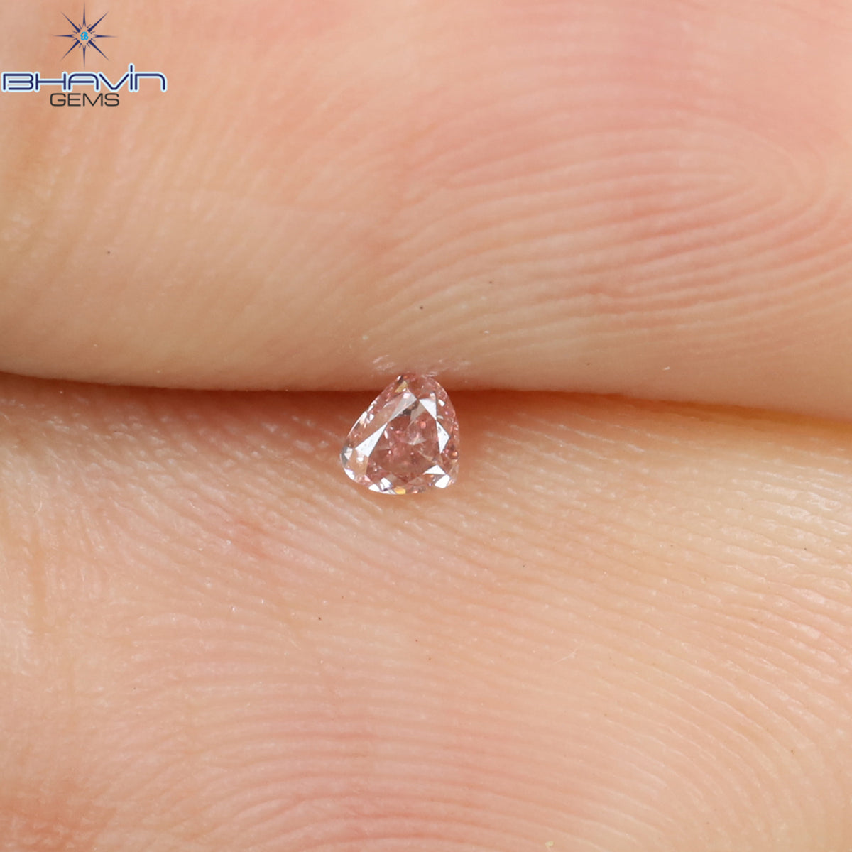 0.04 CT ハートシェイプ 天然ダイヤモンド ピンクカラー VS1 クラリティ (2.15 MM)