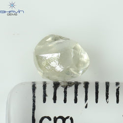 0.71 CT Rough Shape Natural Diamond White Color SI1 Clarity (5.43 MM)