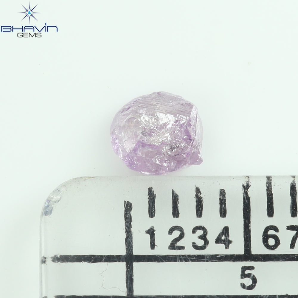 0.31 CT Rough Shape Natural Diamond Pink Color SI Clarity (3.25 MM)