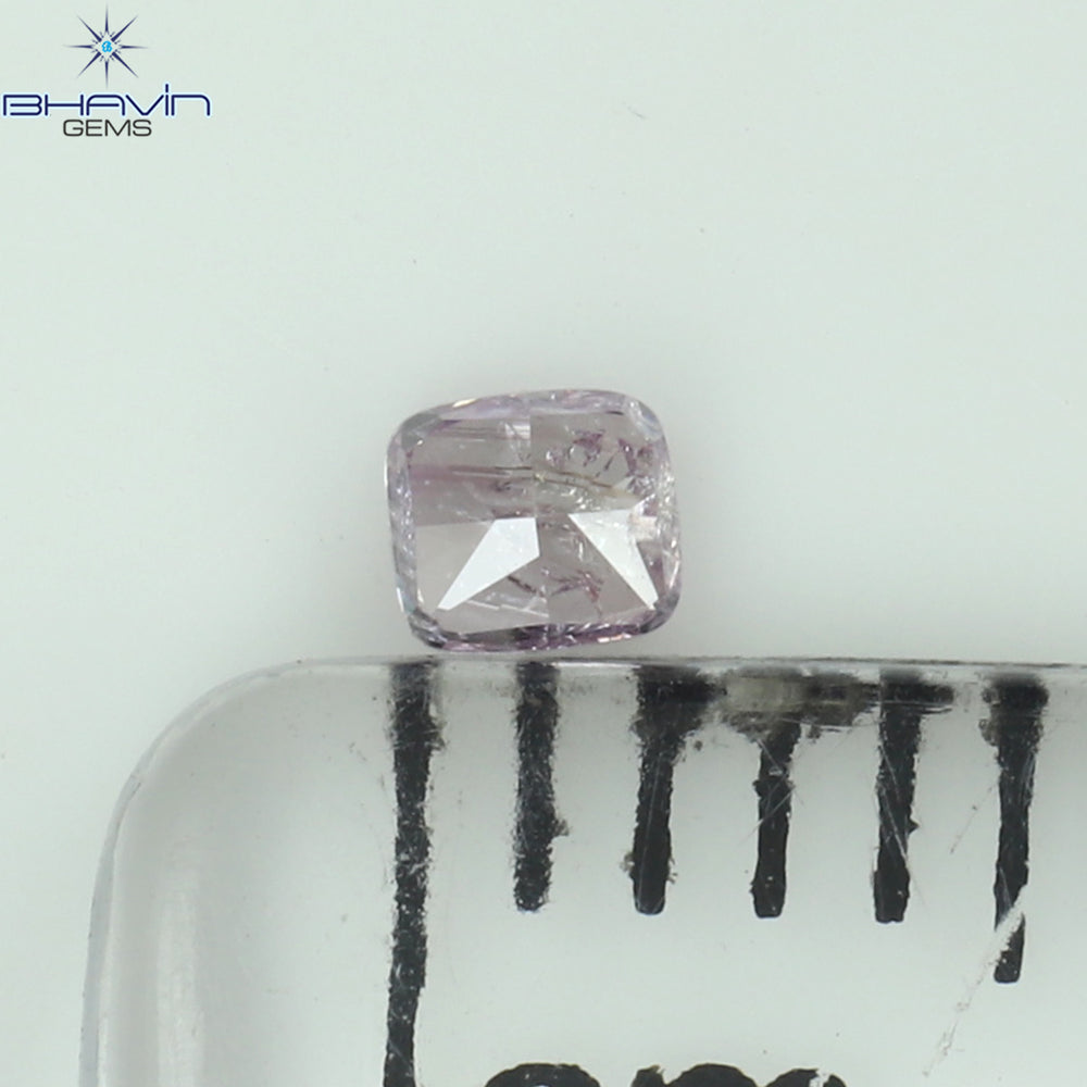 0.08  CT Cushion Shape Natural Diamond Pink Color I2 Clarity (2.41 MM)
