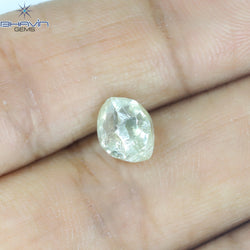 2.09 CT Rough Shape Natural Diamond White Color SI1 Clarity (6.89 MM)