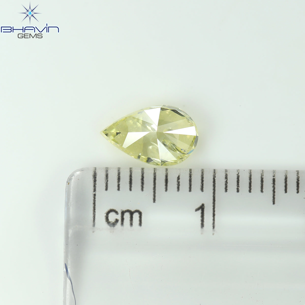 GIA認定 1.10 CT ペアシェイプ 天然ダイヤモンド イエローカラー I3 クラリティ (8.27 MM)