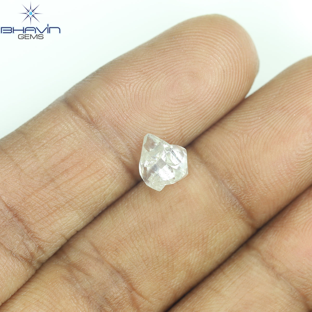 1.38 CT Natural Rough Diamond White Color Clarity VS (6.95 MM)