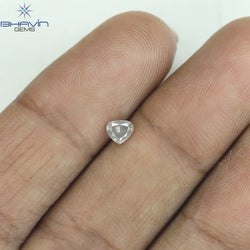 0.15 CT ハート シェイプ ナチュラル ダイヤモンド レッド ブラウン カラー SI1 クラリティ (4.76 MM)