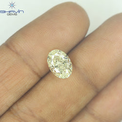 GIA Certified 2.01 CT Oval Shape Natural Diamond W to X Color (8.64 MM)
