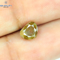 1.01 CT Heart Shape Natural Diamond Orange Yellow Color I3 Clarity (6.23 MM)