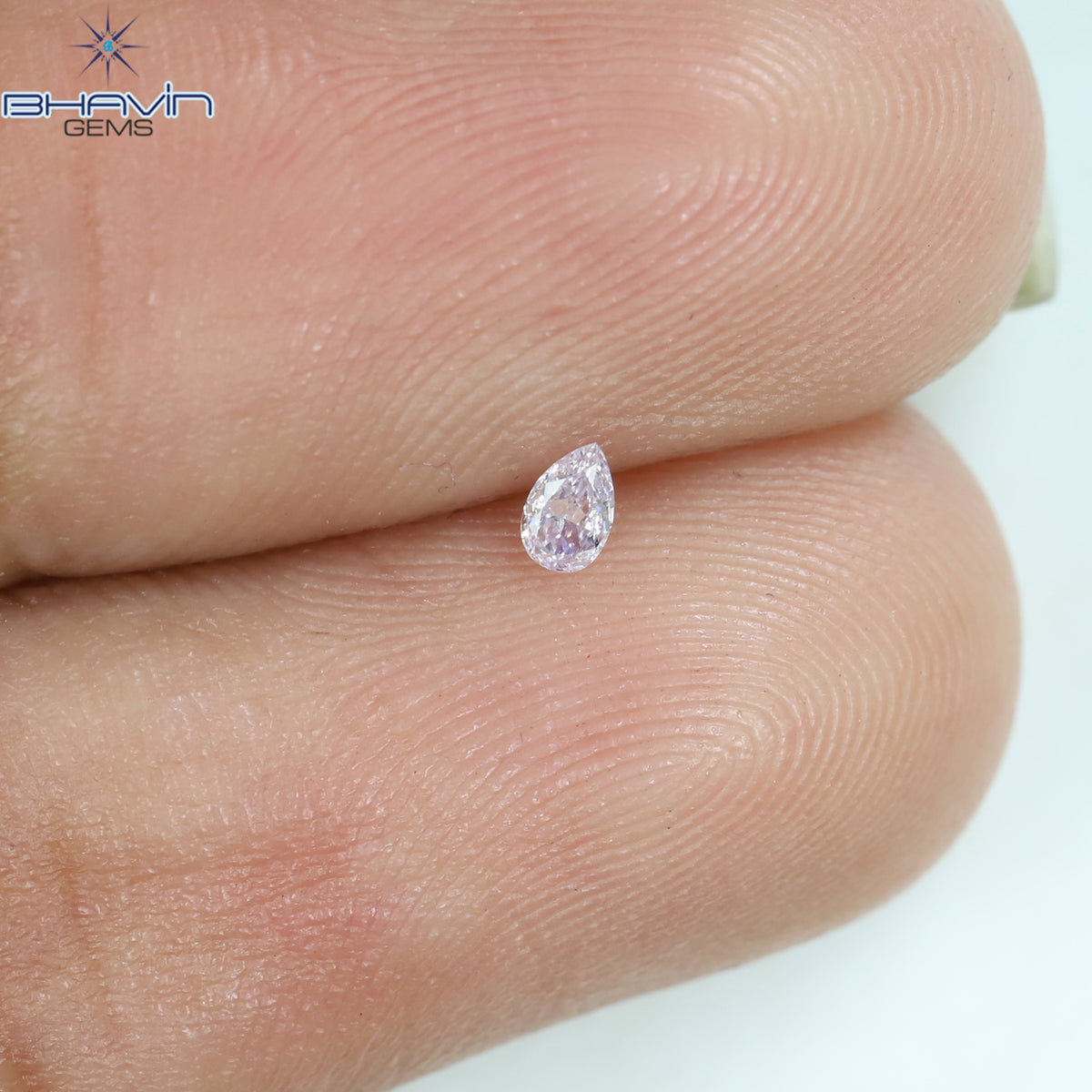 0.04 CT Pear Shape Natural Diamond Pink Color VS2 Clarity (2.84 MM)