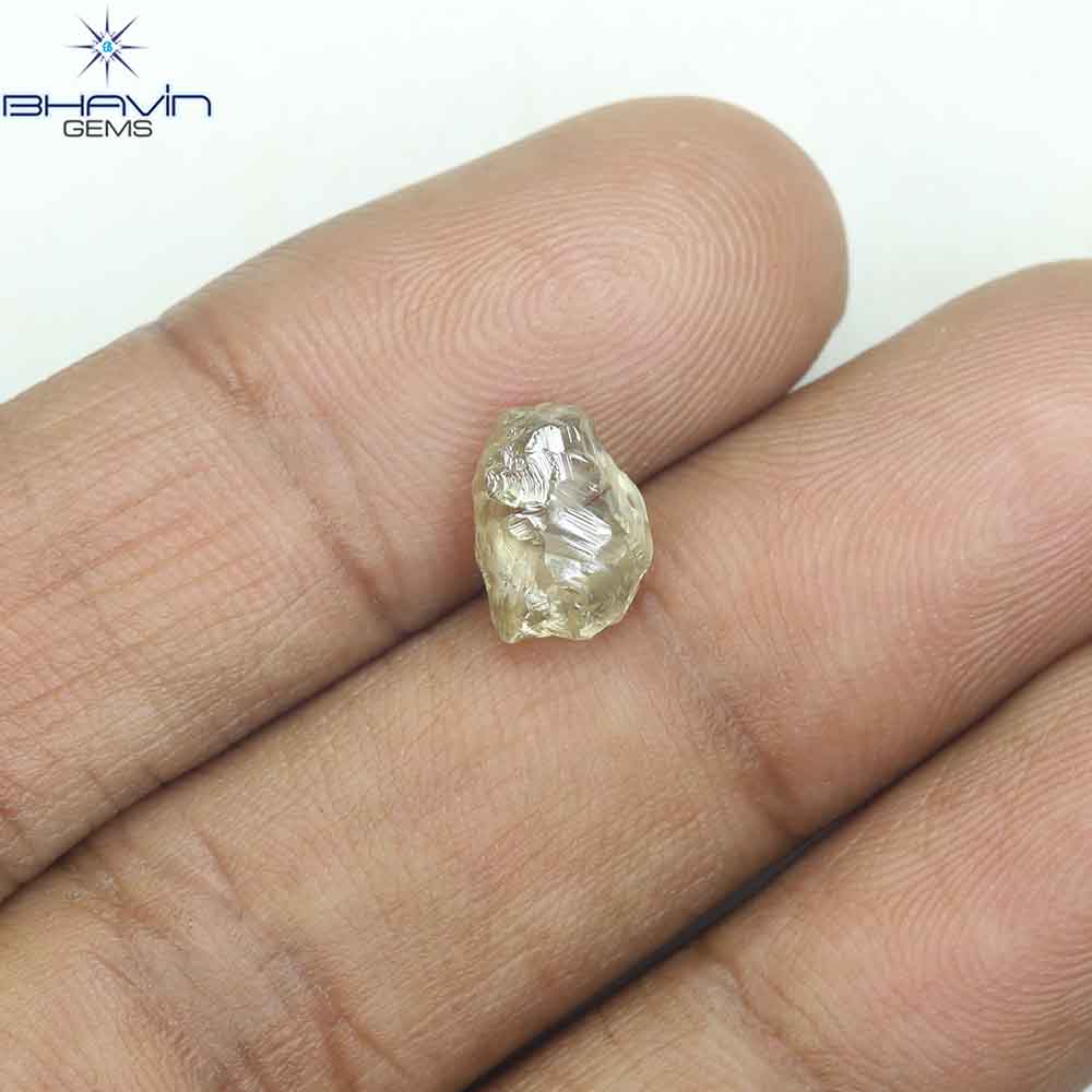 2.32 CT Rough Shape Natural Diamond Brown Color VS2 Clarity (8.40 MM)