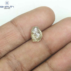 2.32 CT Rough Shape Natural Diamond Brown Color VS2 Clarity (8.40 MM)