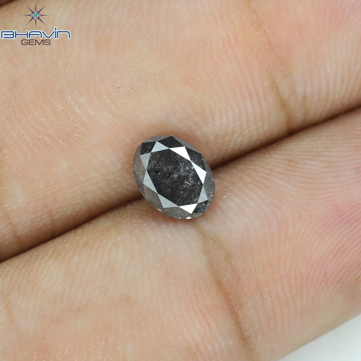 1.25 CT Natural Oval Salt And Papper Diamond I3 Clarity (7.28 MM)