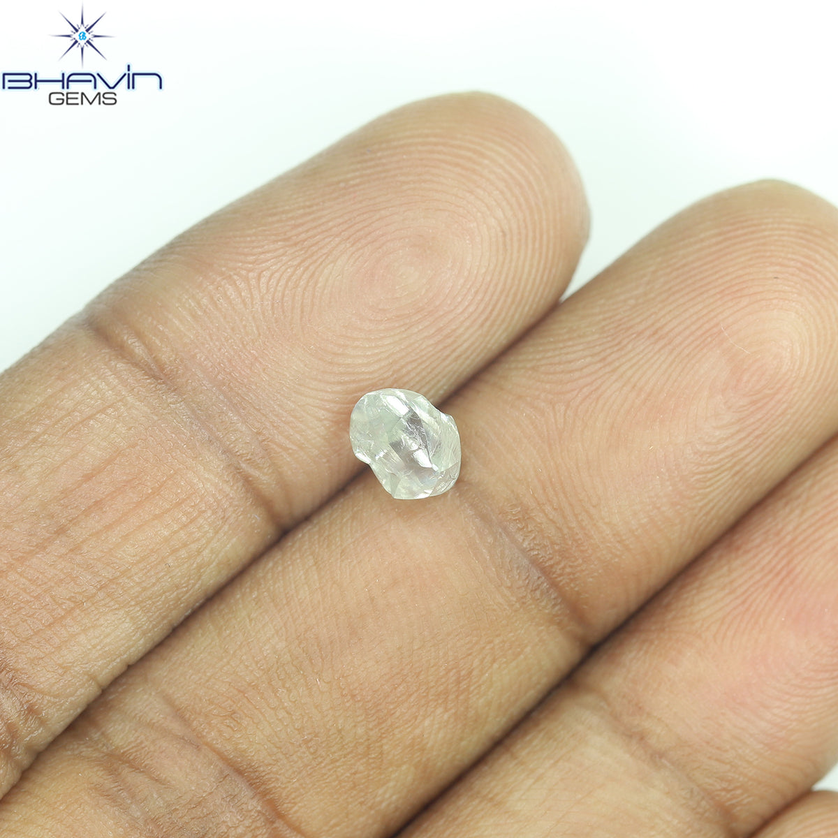 0.99 CT Natural Rough Diamond Green Color Clarity VS (6.31 MM)