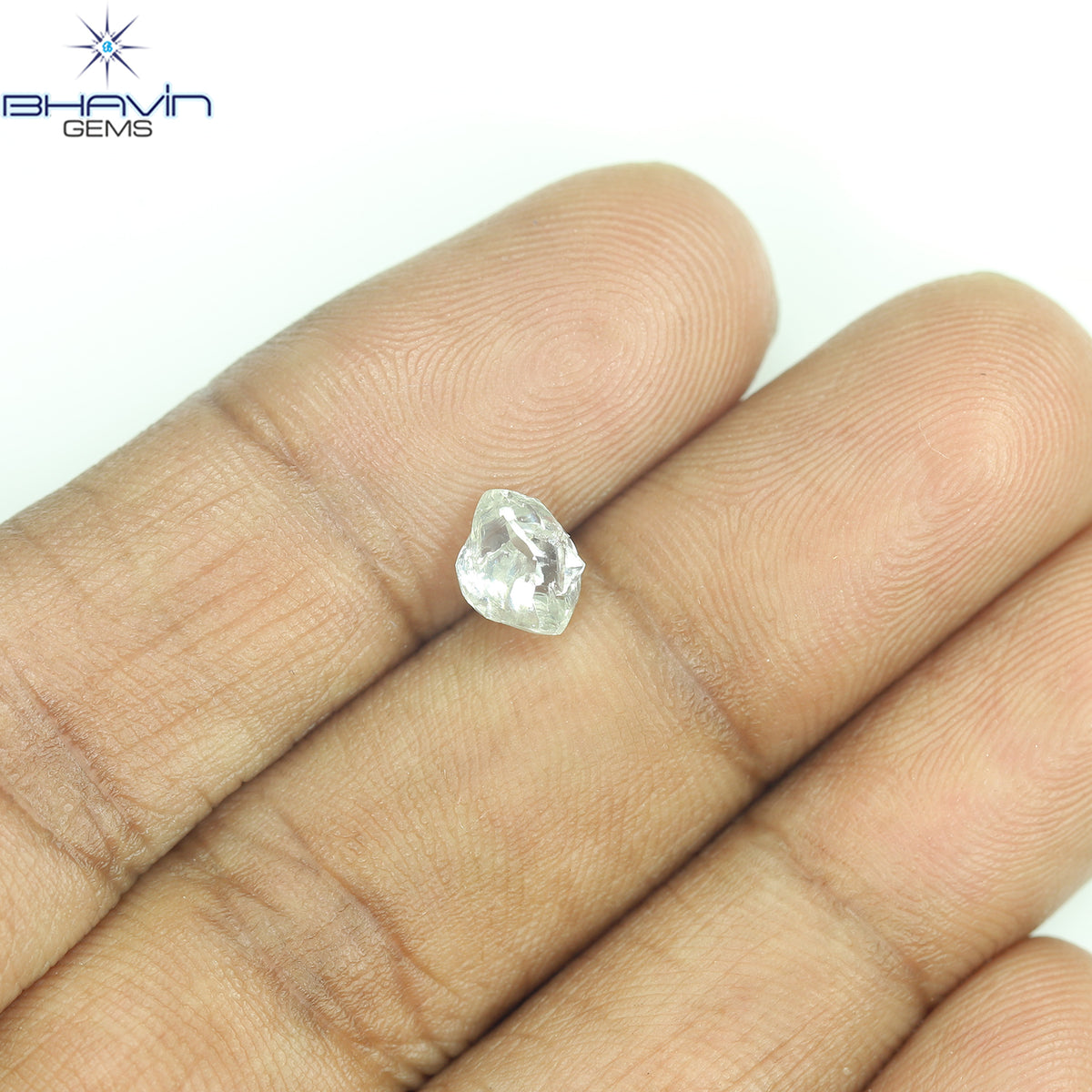 0.93 CT Natural Rough Diamond Green Color Clarity VS (6.74 MM)