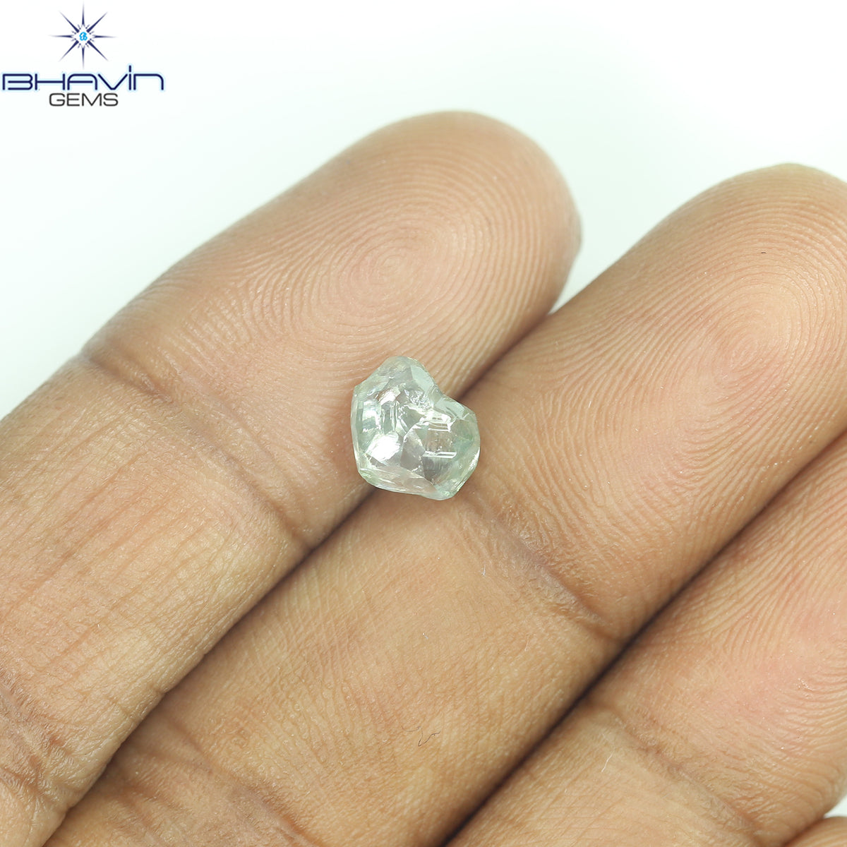 1.41 CT Natural Rough Diamond Green Color Clarity VS (6.96 MM)