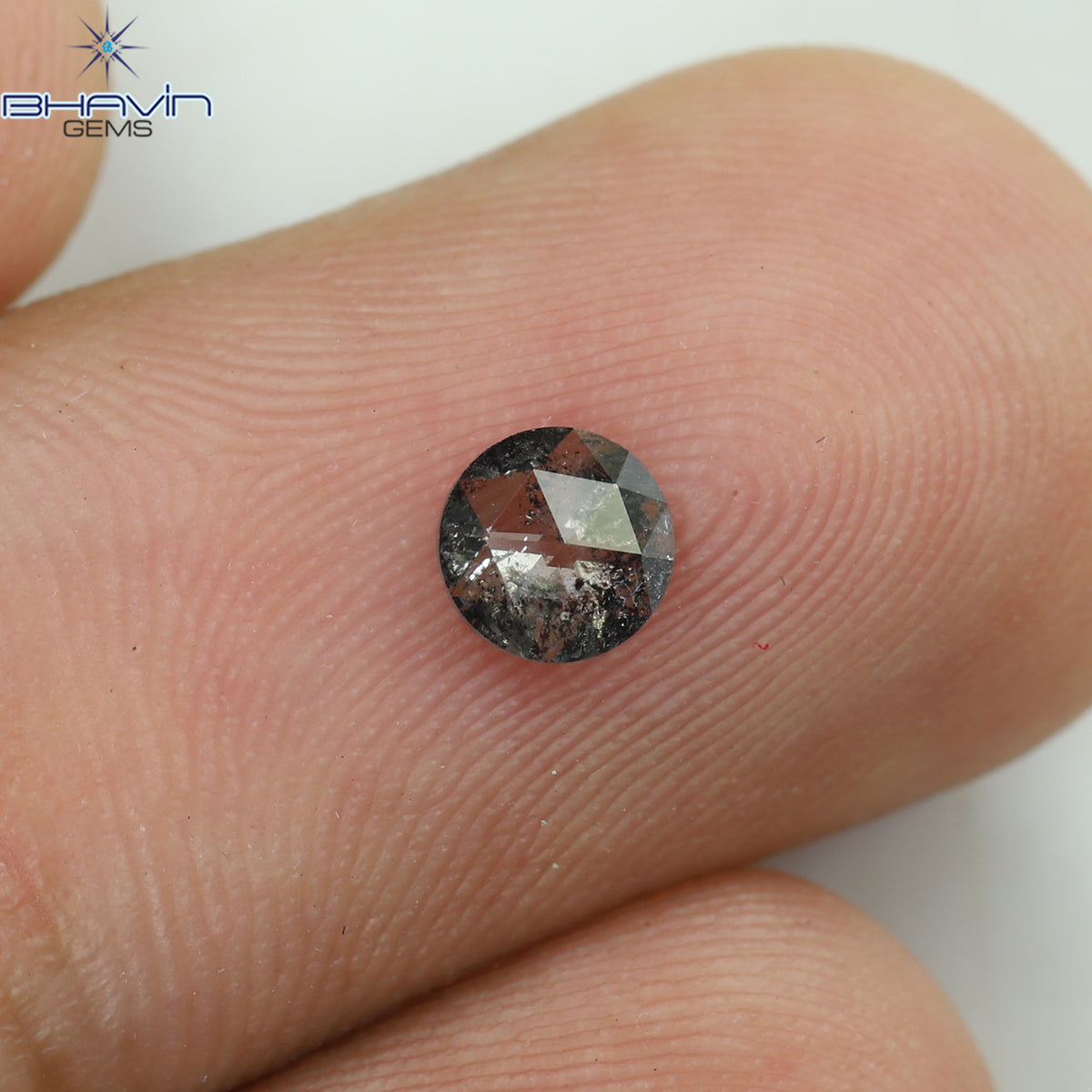 0.29 CT ラウンド ローズカット 天然ダイヤモンド ソルト＆ペーパーカラー I3 クラリティ (4.70 MM)