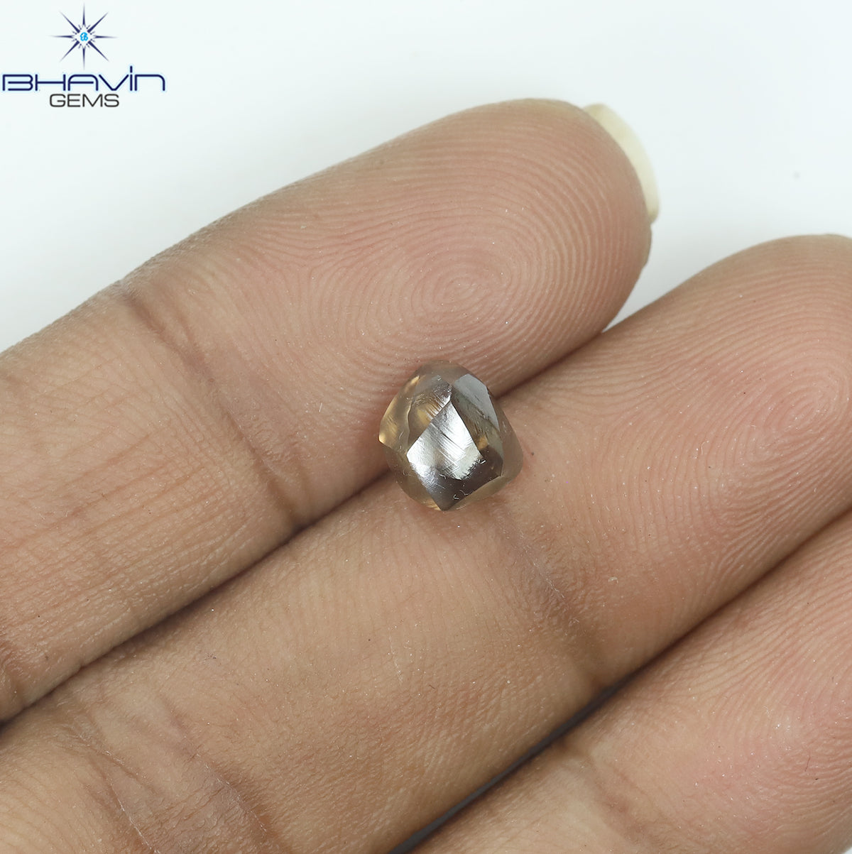1.75 CT Natural Rough Diamond Dark Brown Color Clarity VS (7.38 MM)