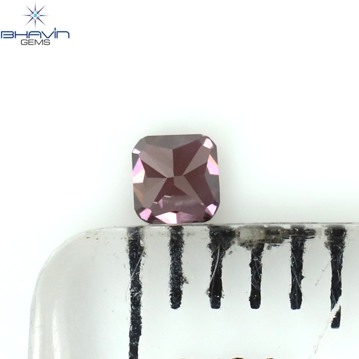 0.07 CT Natural Cushion Diamond Enhanced Pink Color Clarity VS2 (1.85 MM)