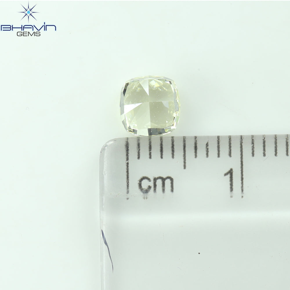 1.02 CT Cushion Shape Natural Diamond Yellow Color VS2 Clarity (5.32 MM)