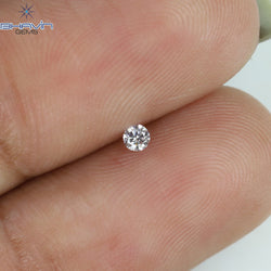 0.03 CT Round Shape Natural Diamond Pink (Argyle) Color SI1 Clarity (1.75 MM)