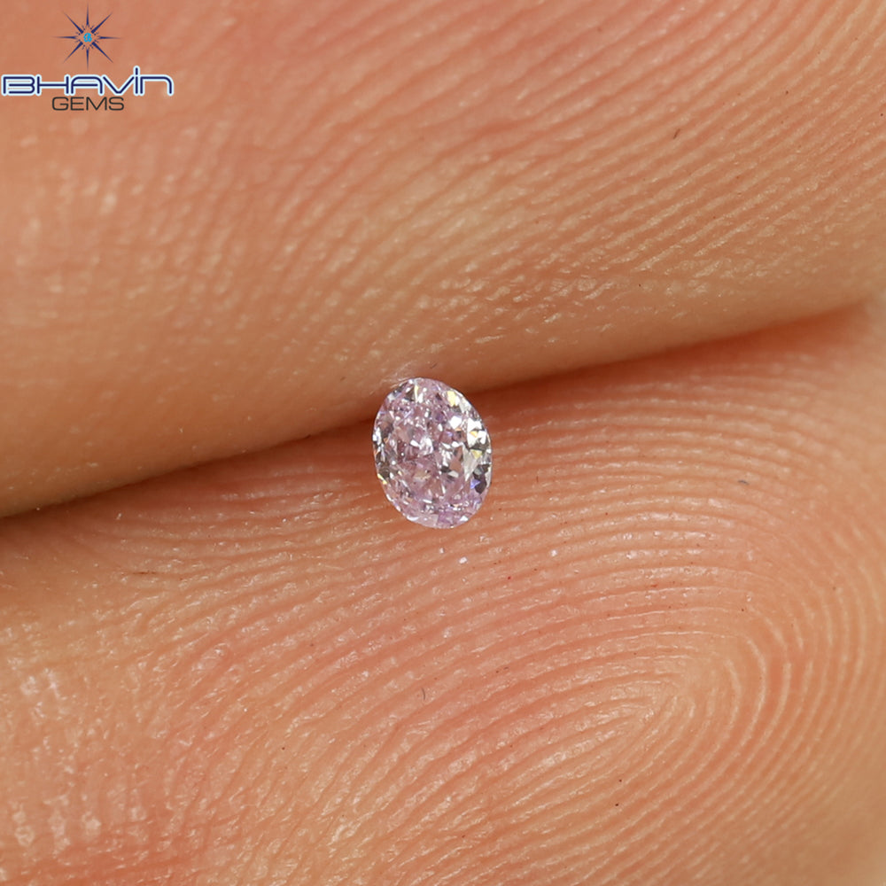 0.04 CT Oval Shape Natural Diamond Pink Color VS2 Clarity (2.34 MM)