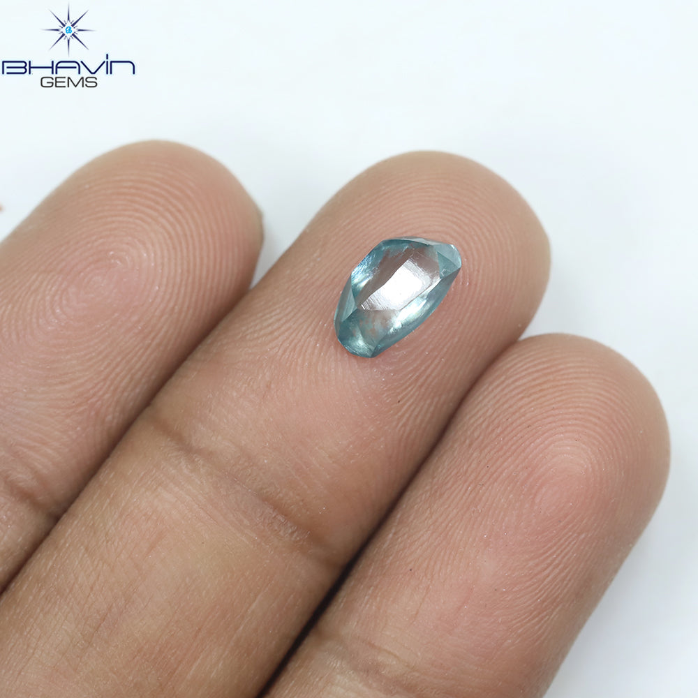 1.04 CT Rough Shape Enhanced Blue Color VS2 Clarity (8.32 MM)
