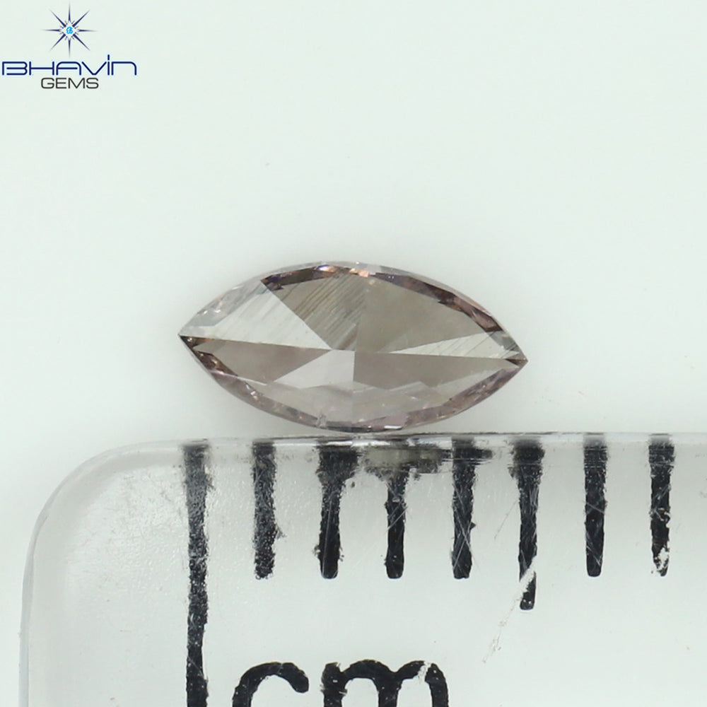 0.15 CT Marquise Shape Natural Loose Diamond Pink Color VS2 Clarity (5.31 MM)