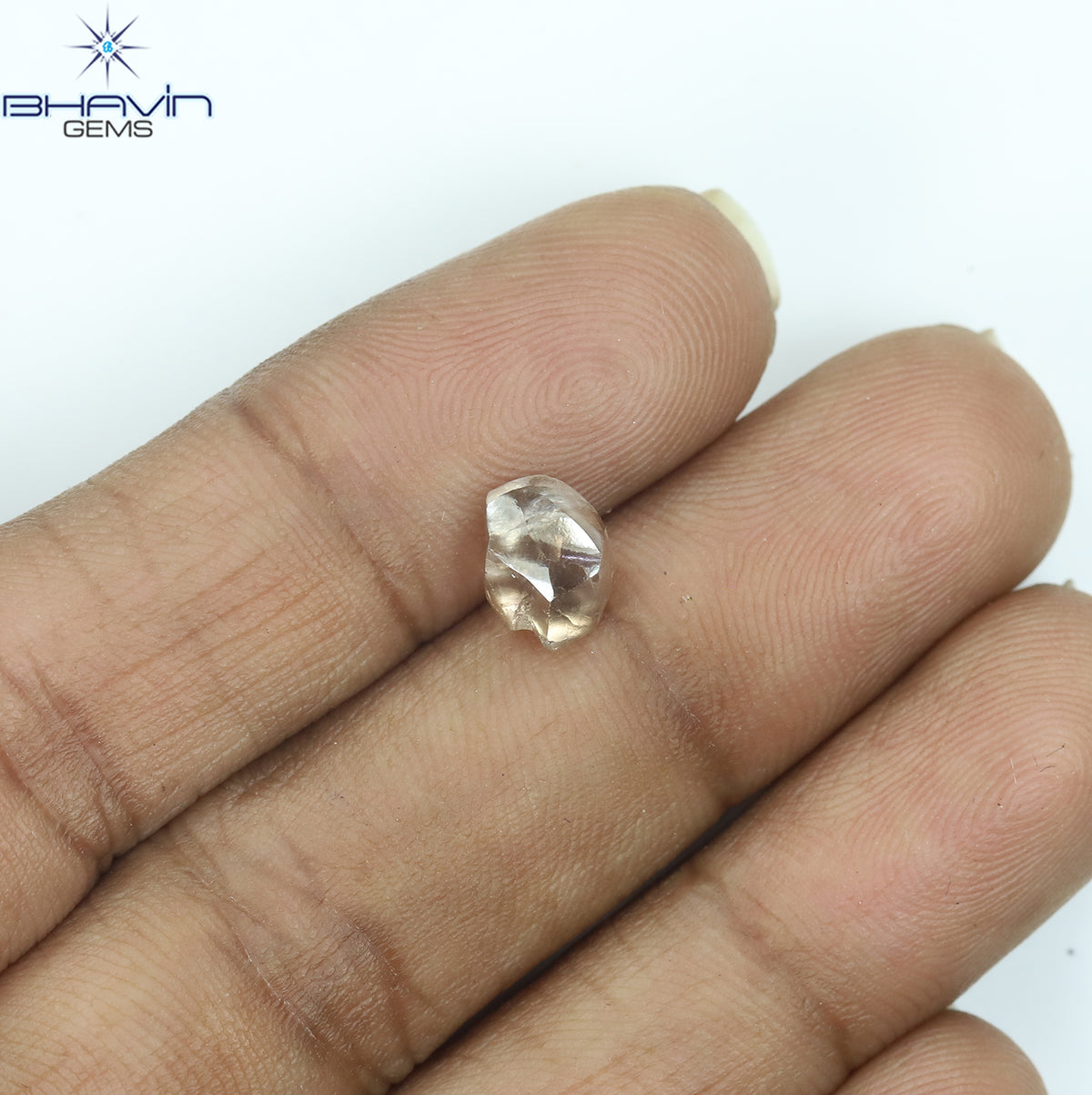 2.04 CT Natural Rough Diamond Brown Color Clarity VS (7.38 MM)