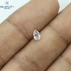 0.23 CT Pear Shape Natural Diamond Pink Color VS1 Clarity (4.98 MM)