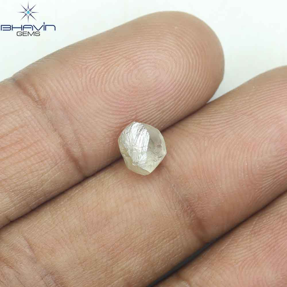 1.31 CT Rough Shape Natural Diamond Brown Color VS2 Clarity (6.26 MM)