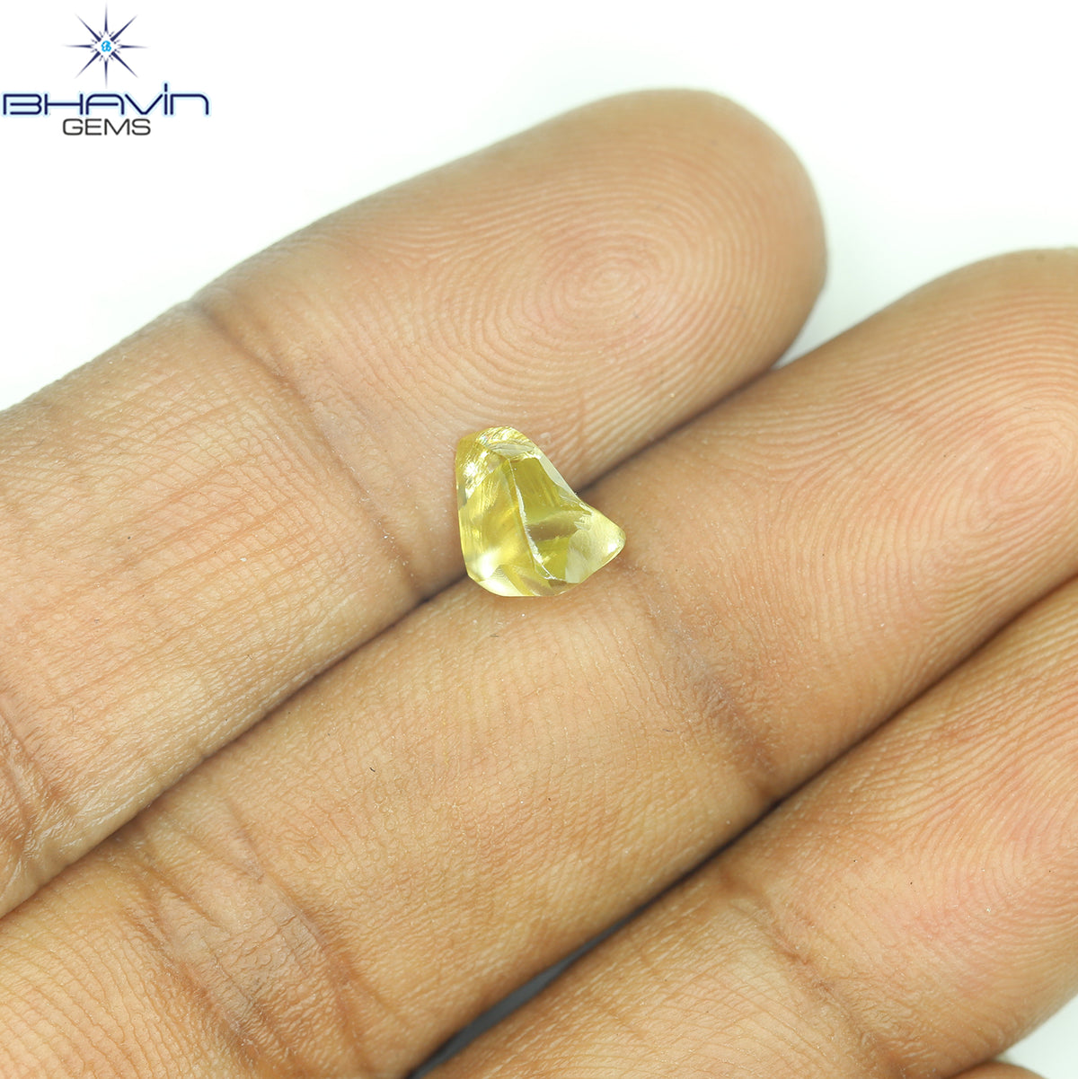 1.19 CT Natural Rough Diamond Enhanced Yellow Color Clarity VS (7.24 MM)
