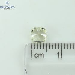1.02 CT Cushion Shape Natural Diamond Yellow Color SI1 Clarity (5.38 MM)