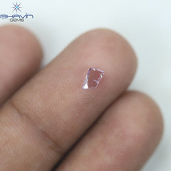 0.19 CT Rough Shape Natural Diamond Pink Color SI1 Clarity (4.35 MM)