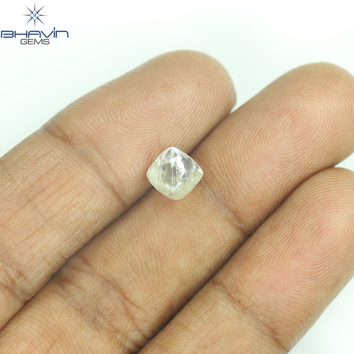 1.77 CT Natural Rough Diamond White Color Clarity VS (6.55 MM)