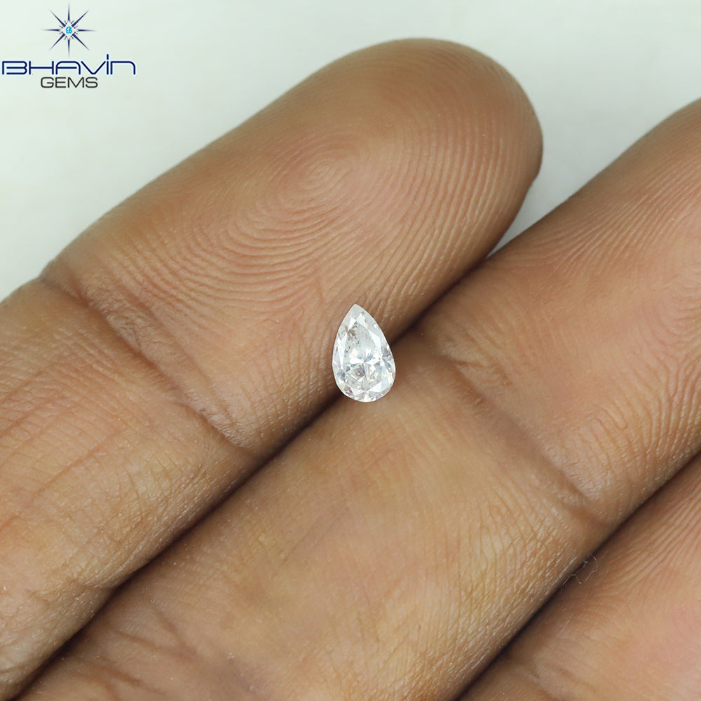 0.17 CT Pear Shape Natural Diamond White Color SI2 Clarity (4.36 MM)