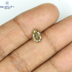 1.02 CT Pear Diamond Natural Green Color VS1 Clarity (7.83 MM)