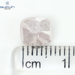 1.67 CT Cushion Shape Natural Loose Diamond Pink Color I3 Clarity (6.92 MM)