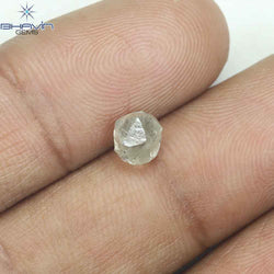 1.12 CT Rough Shape Natural Diamond Brown Color SI2 Clarity (5.40 MM)