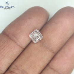 0.41 CT ラディアント ダイヤモンド ピンク (アーガイル) カラー ナチュラル ルース ダイヤモンド SI1 クラリティ (4.46 MM)