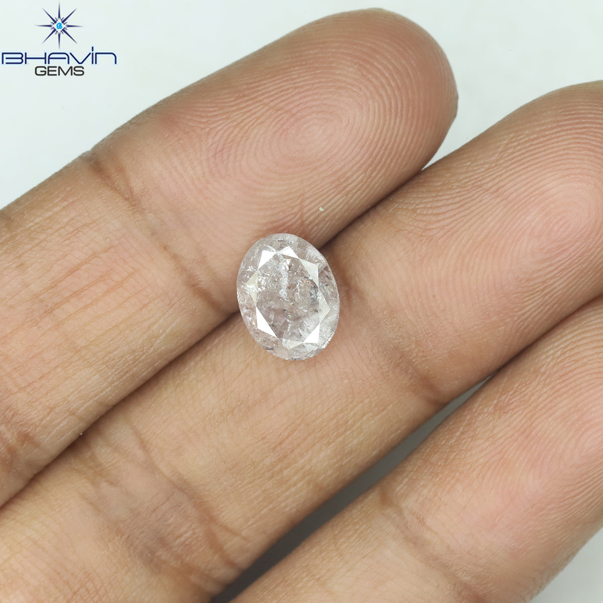 GIA認定 2.02 CT オーバルシェイプ 天然ダイヤモンド ピンクブラウンカラー (8.67 MM)